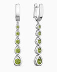 Peridot Cascade Drop Earrings – Sterling Silver – Irosk