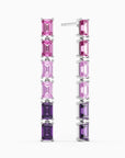 Cocktail Pink Gemstone Drop Earrings in Silver - Irosk Australia ®