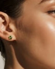 Peridot Stud Earrings | Classic Round August Birthstone | Irosk ®