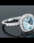 actual video of topaz cushion cut ring showcasing from right to left