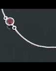 Irosk Bezel Set Round Natural Ruby Bracelet