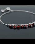 garnet tennis bracelet