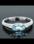 360 degree video of marquise cut topaz ring