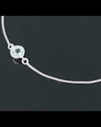 Irosk Bezel Set Round Sky Blue Topaz Bracelet