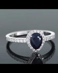 360 degree view of sapphire ring for better view
