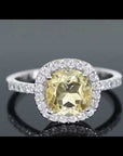 video of citrine cushion cut ring