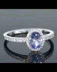260 degree view of tanzanite oval cut ring