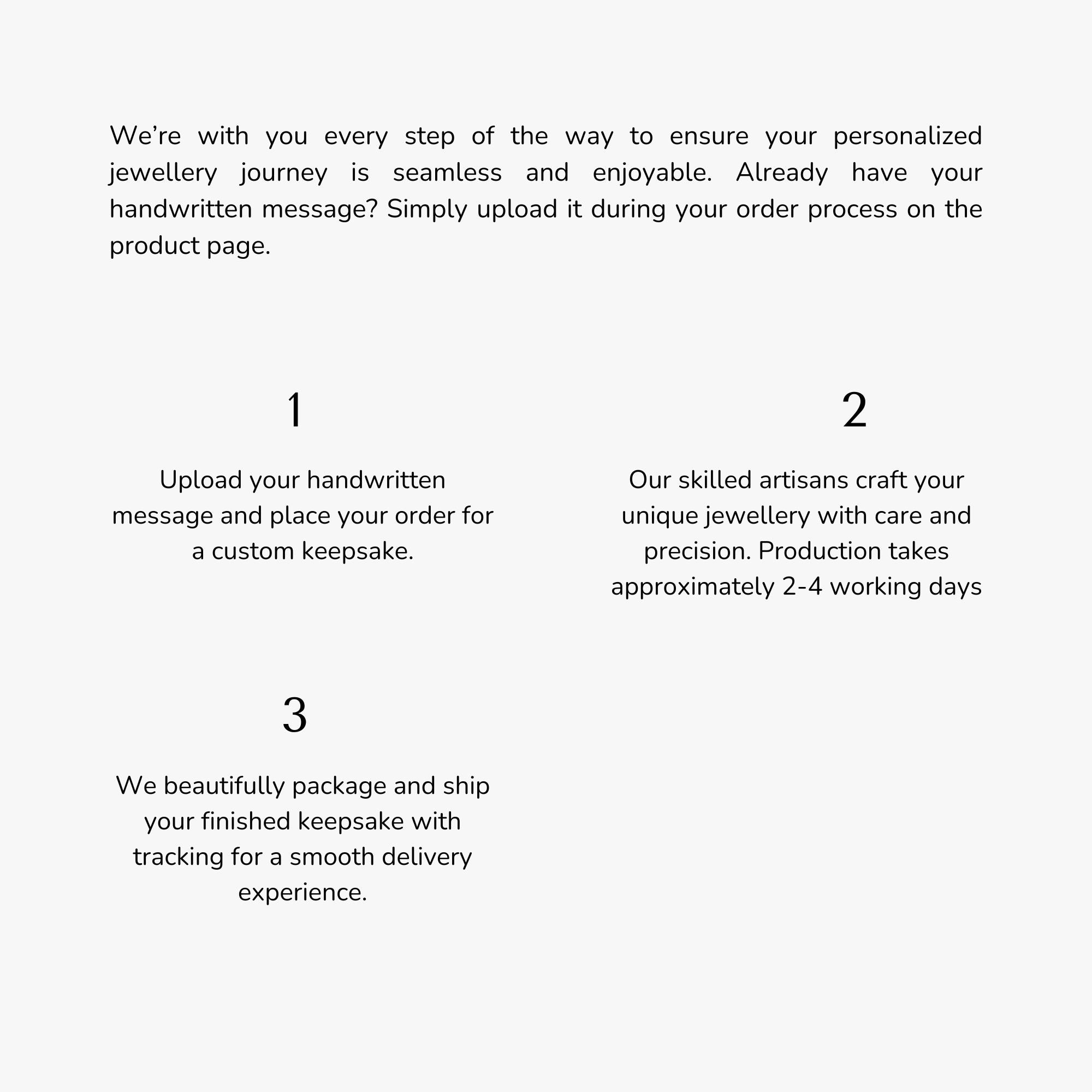 Handwriting Necklace for Men