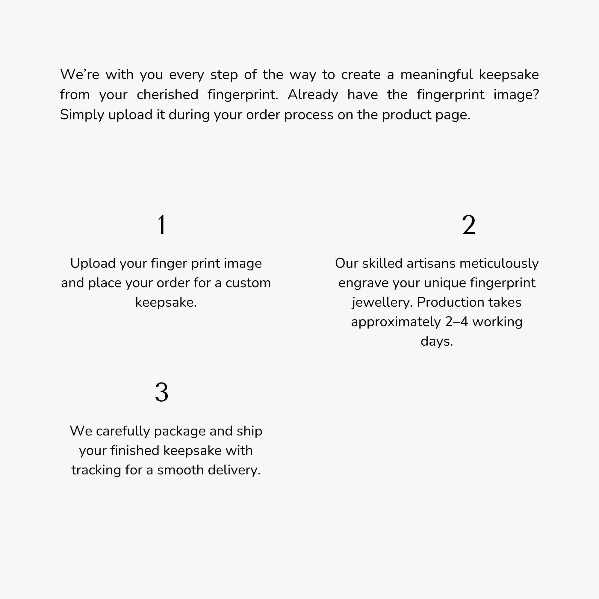 Custom Fingerprint Engraved Necklace