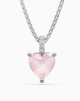 Heart Shape Rose Quartz Pendant Necklace - Irosk Australia ®