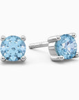 swiss topaz round stud earrings