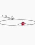 Irosk Bezel Set Lab Ruby Bracelet
