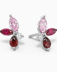Cluster Pink Earrings in 925 Silver - Irosk Australia ®