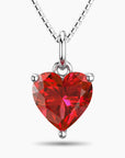 heart shape ruby necklace