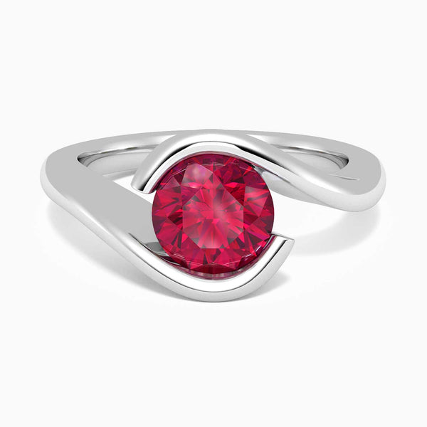 top view of the ruby ring