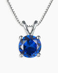 Elegant Sapphire Pendant in 925 Sterling Silver by Irosk with Rhodium Plating