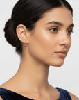 Elegant Sapphire Hoop Drop Earrings in Sterling Silver – Irosk®