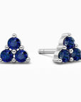 Trio round sapphire stud earrings by Irosk Australia