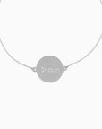 custom name bracelet silver