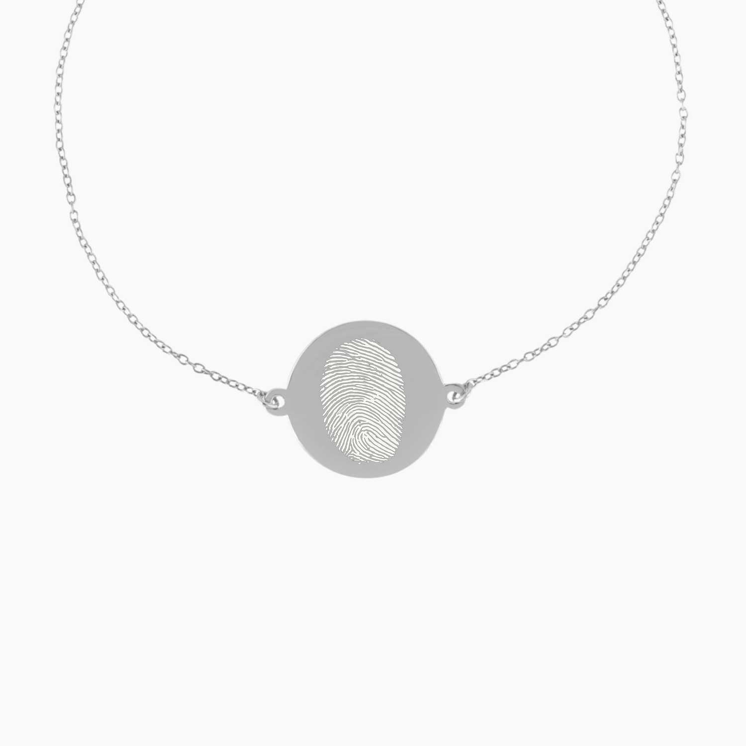 fingerprint bracelet in silver