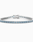 Sky Blue Topaz Tennis Bracelet in Sterling Silver – Irosk ®