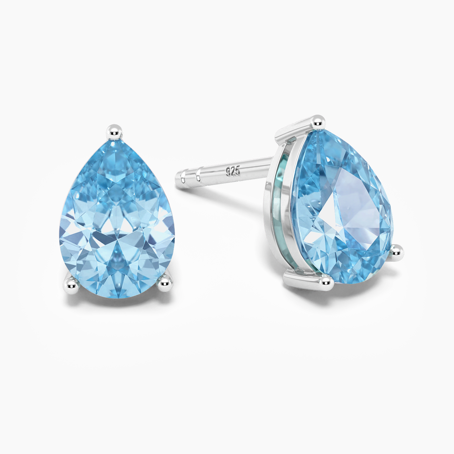 swiss topaz pear shape earrings