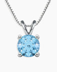 swiss blue round shape necklace