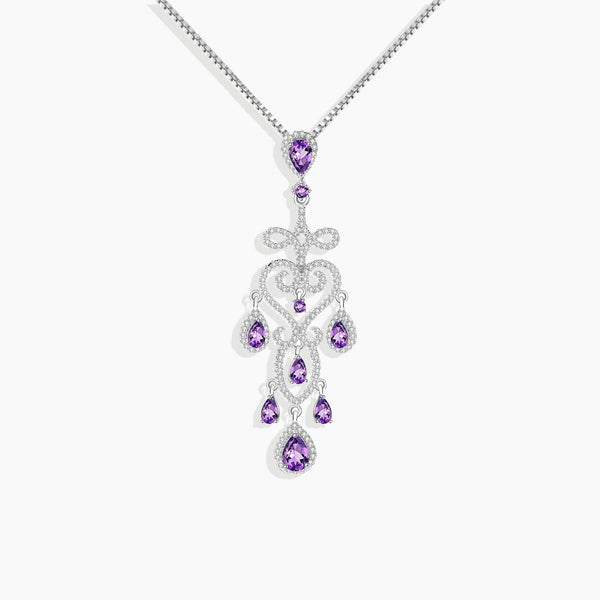 front view of amethyst culture necklace