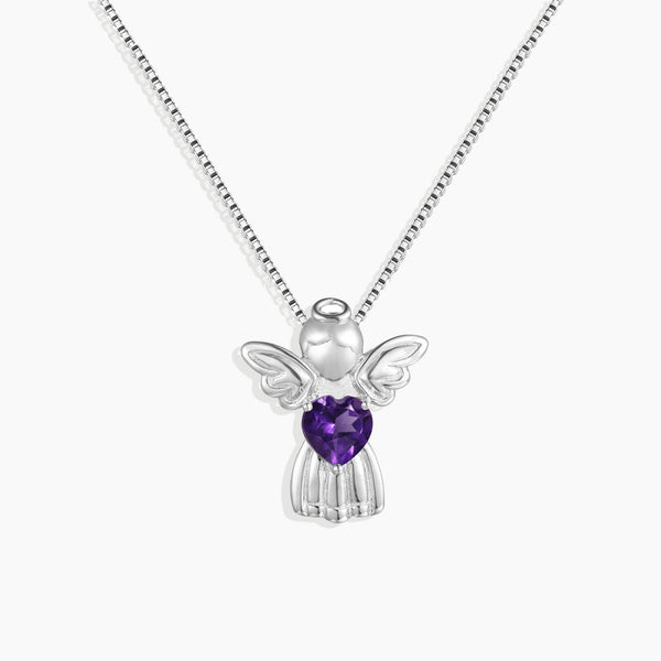 front view of angel necklace