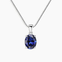 Irosk Oval Cut Sapphire Necklace