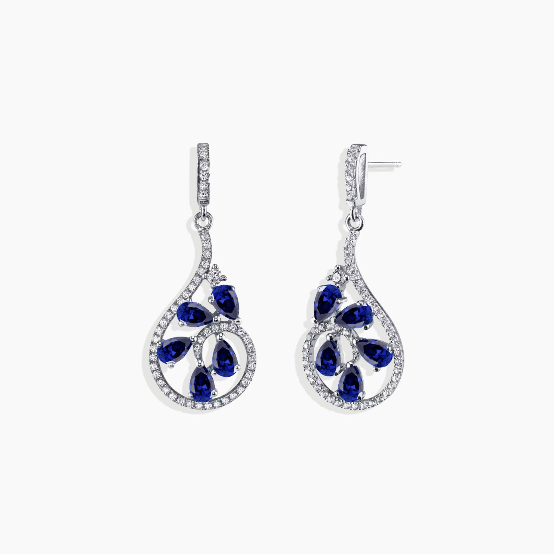 Sterling Silver Sapphire Dewdrop Earrings