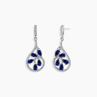 Sterling Silver Sapphire Dewdrop Earrings
