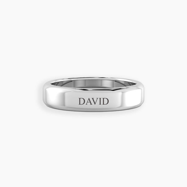 david engraved on silver ring